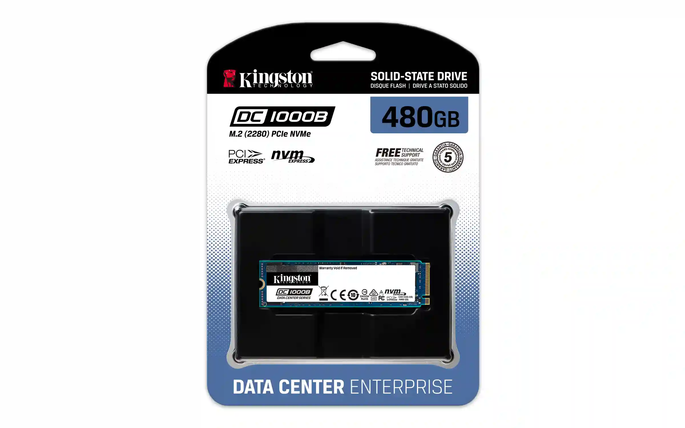 Внутренний SSD диск KINGSTON DC1000B 480GB M.2 (SEDC1000BM8/480G)