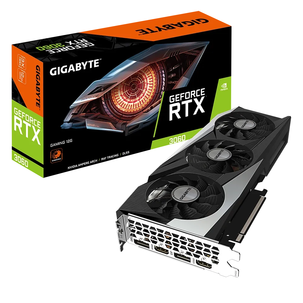 Видеокарта GIGABYTE GeForce RTX 3060 Gaming 12Gb (GV-N3060GAMING-12GD)