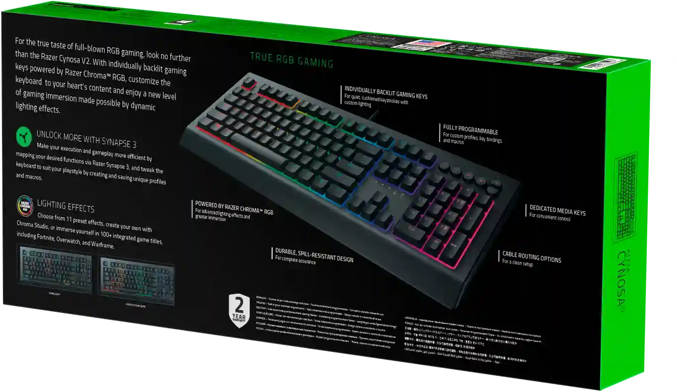 Клавиатура игровая RAZER Cynosa V2 (RZ03-03400700-R3R1)