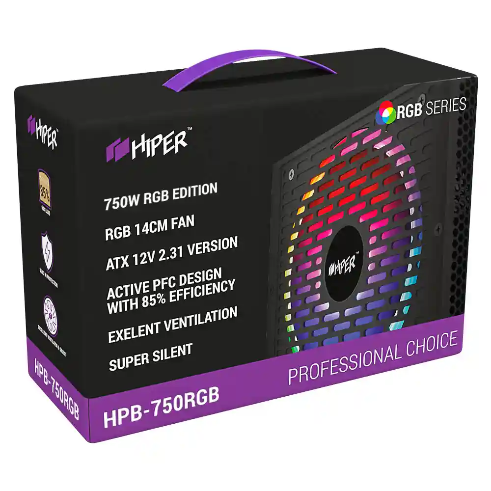 Блок питания для ПК HIPER HPB-750RGB 80Plus 750W