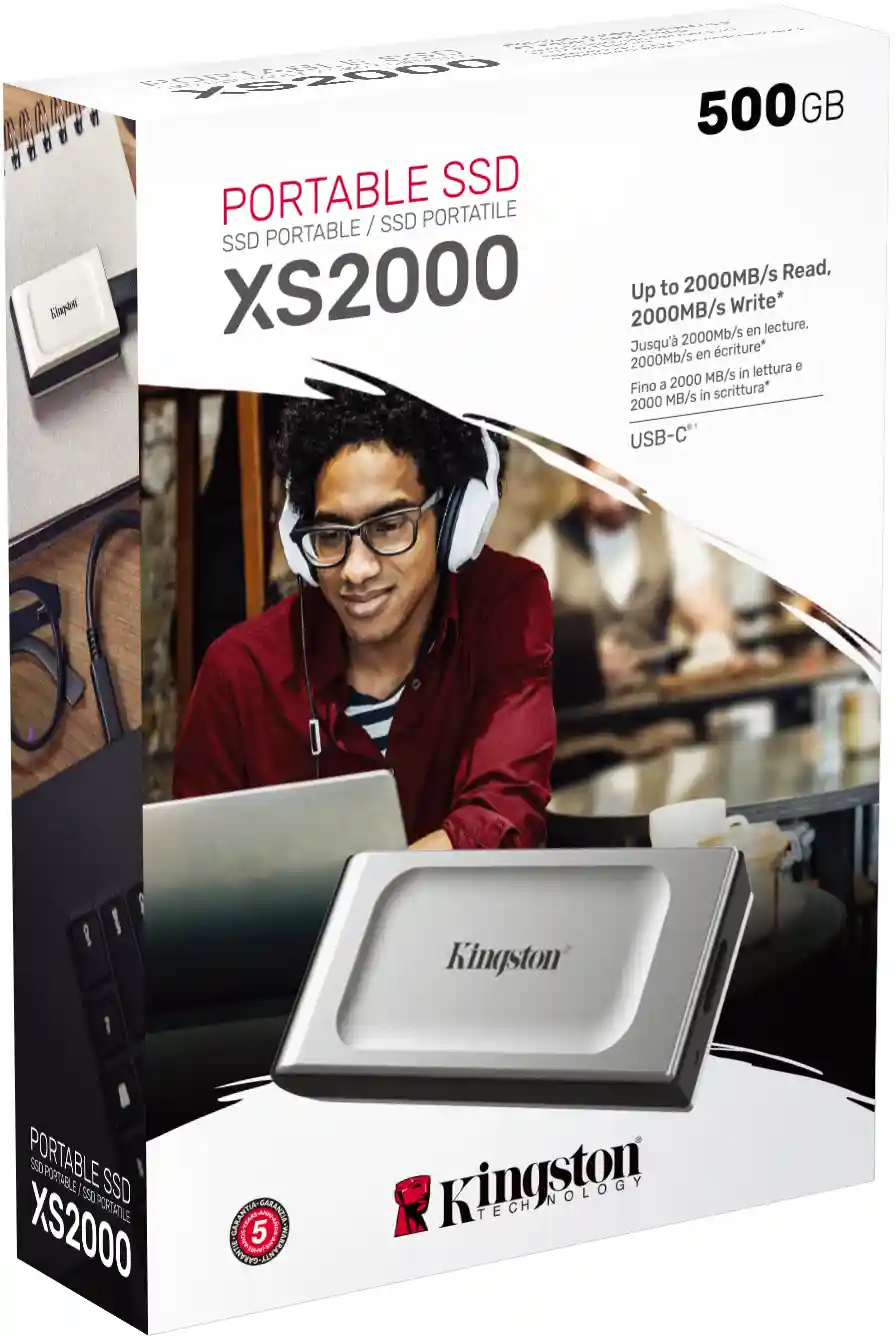 Внешний SSD диск KINGSTON XS2000, 1000GB, USB 3.2, Type-C (SXS2000/1000G)