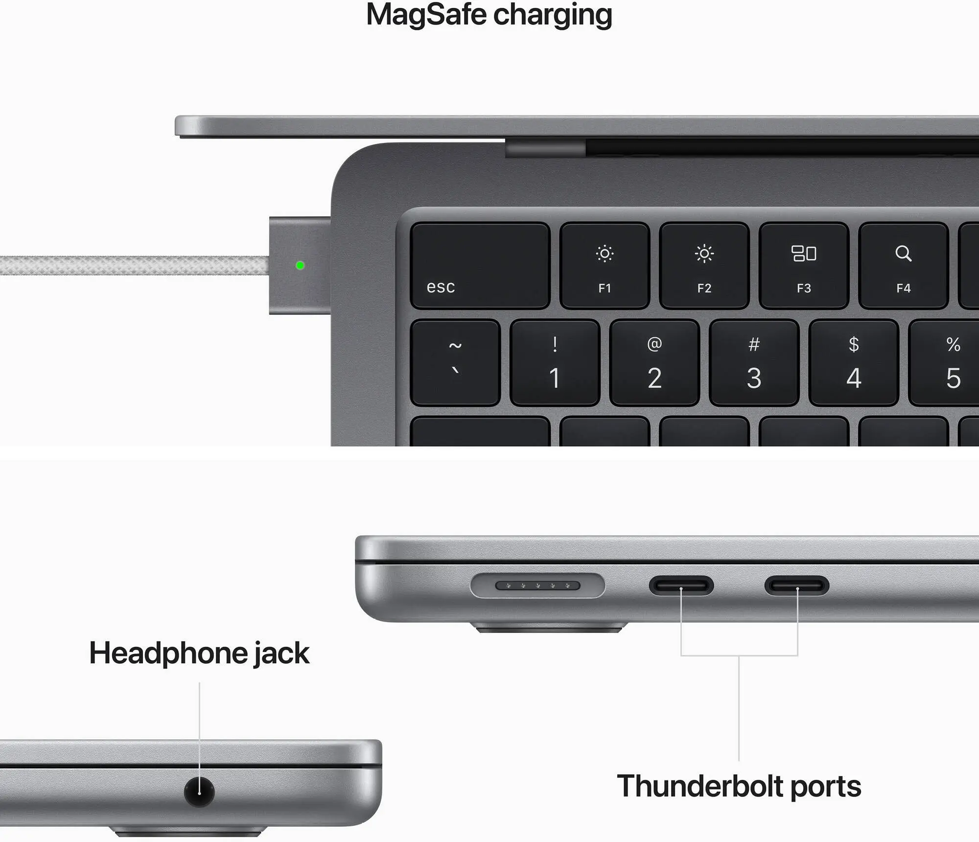 Ноутбук APPLE MacBook Air 13.6", M2 (8/8 core) 8GB/256GB Space Gray (MLXW3LL/A)