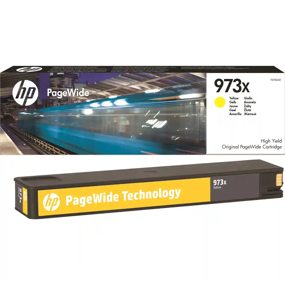 Картридж для струйного принтера HP 973X Yellow (F6T83AE) картридж print rite tfc450ypu1j pr 045h yellow 045h yellow 2200стр для canon lbp 611cn 613cdw 631cn 633cdw 635cx pr 045h yellow