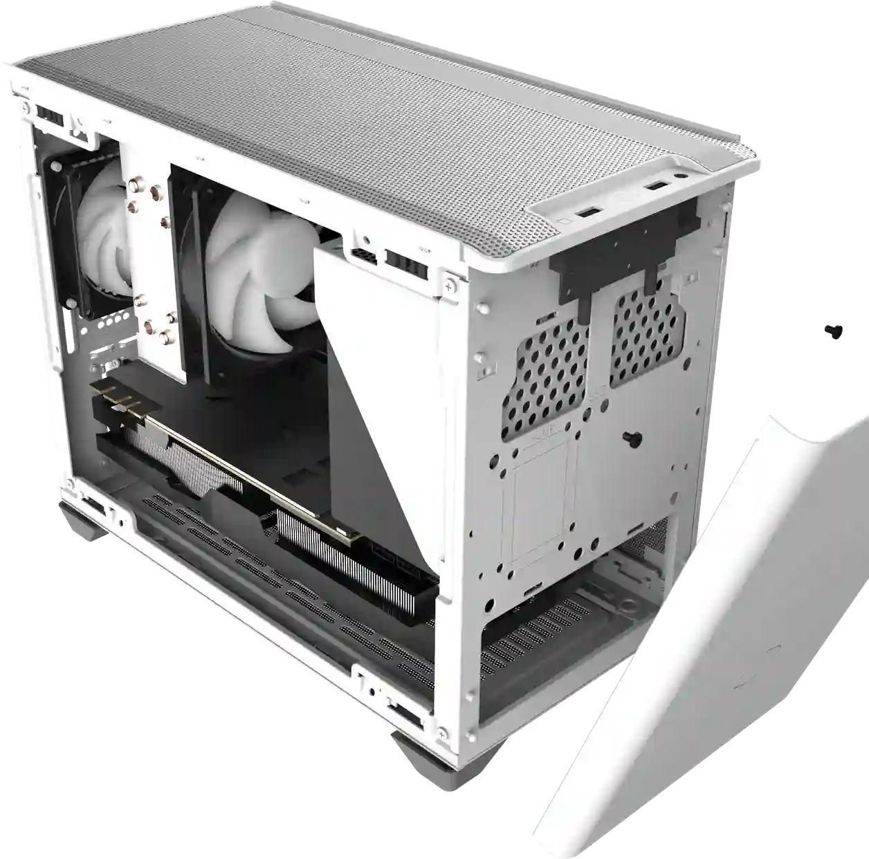 Держатель видеокарты в корпусе COOLER MASTER NR200 ATX PSU Bracket White (MCA-NR200C-WPSU00)