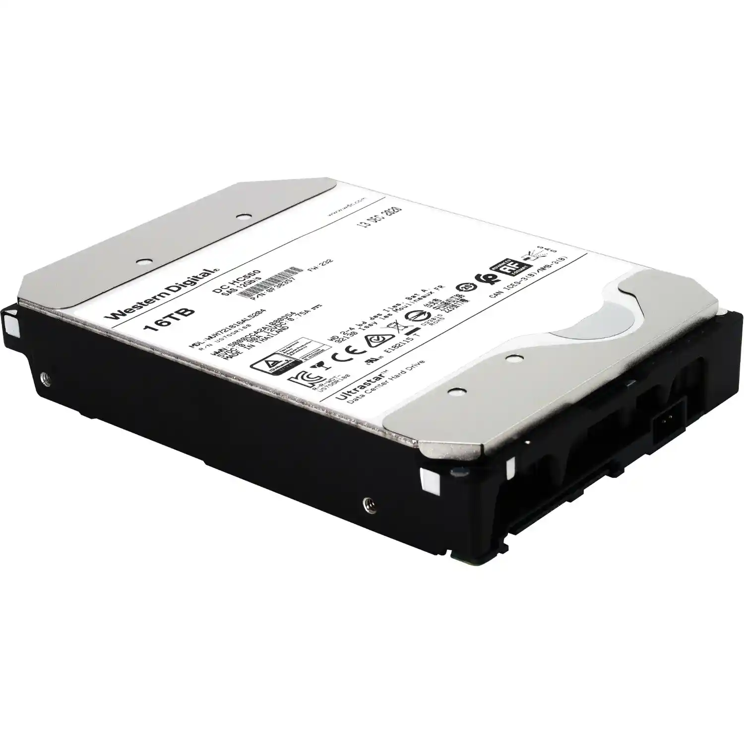 Внутренний HDD диск WD Ultrastar DC HC550 16TB, SAS, 3.5" (WUH721816AL5204)