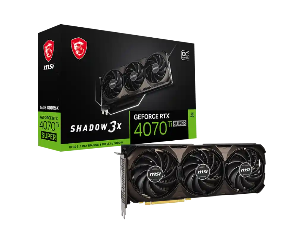 Видеокарта MSI GeForce RTX 4070 Ti Super 16G Shadow 3X OC