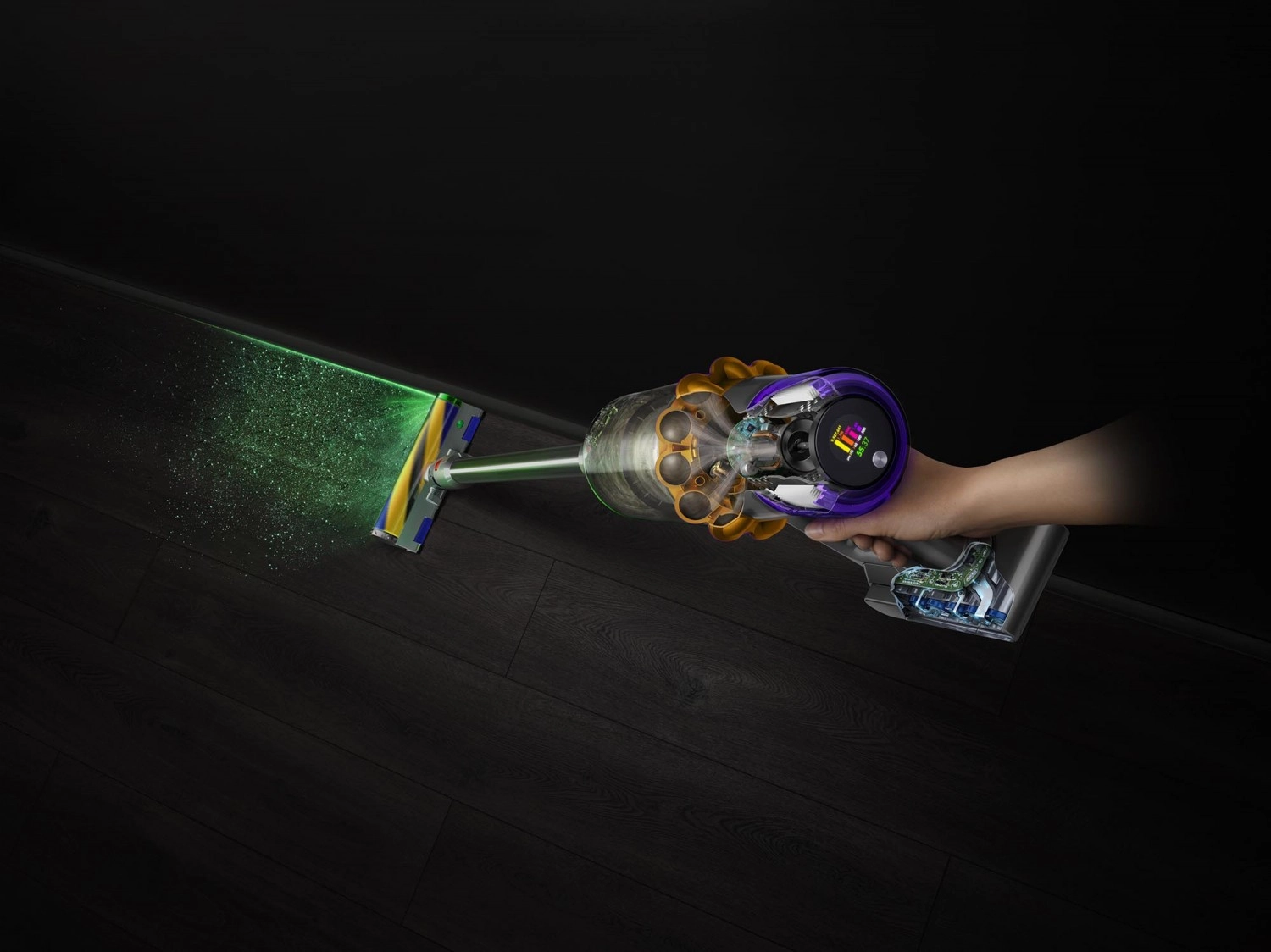 Пылесос DYSON V15 Detect Absolute, SV47, жёлтый/никель (447033-01)