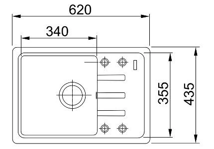 Кухонная мойка FRANKE Malta BSG 611-62 белый (114.0391.164)