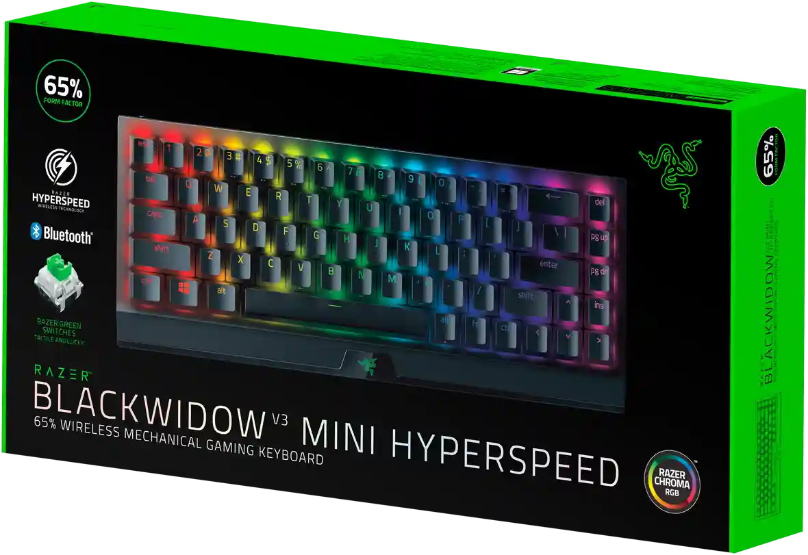 Клавиатура игровая RAZER Blackwidow V3 Mini HyperSpeed (Green Switch) (RZ03-03891600-R3R1)