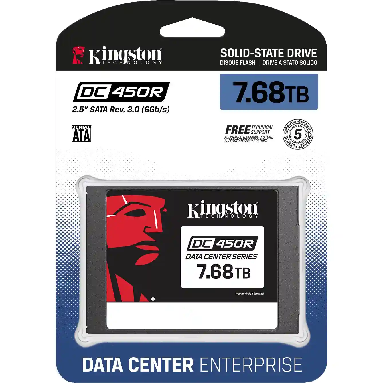 Внутренний SSD диск KINGSTON DC450R 7.6TB, 2.5", SATA3 (SEDC450R/7680G)