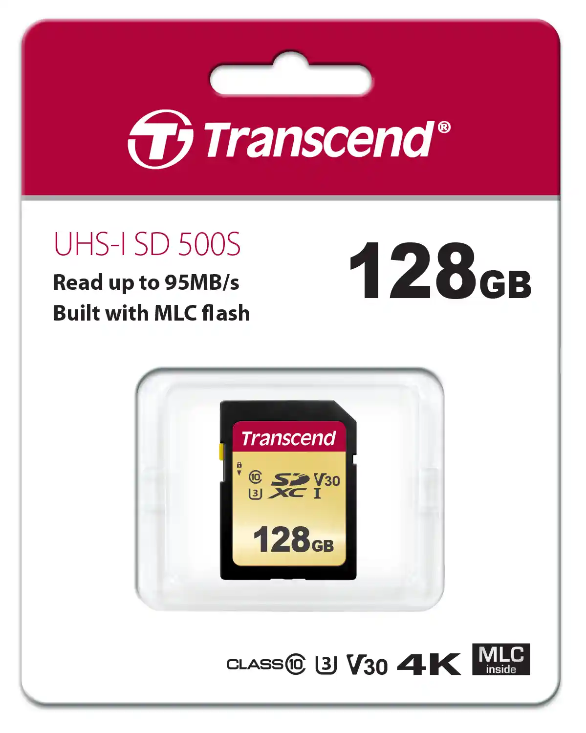 Карта памяти TRANSCEND 500S SDXC 128GB TS128GSDC500S