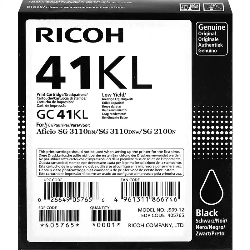 Картридж для гелевого принтера RICOH GC 41KL (405765)