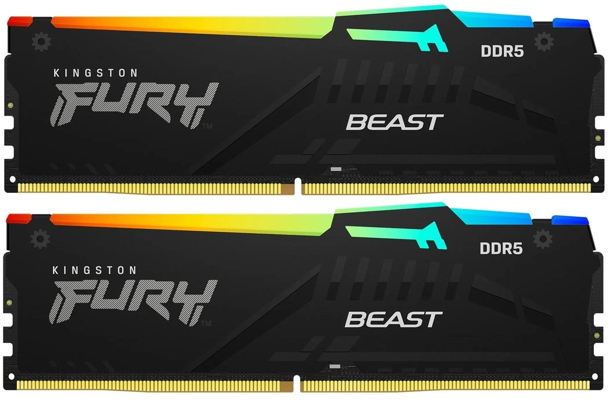 Оперативная память KINGSTON FURY Beast RGB DIMM DDR5 16GB (2x8GB) 5600 MHz (KF556C36BBEAK2-16)