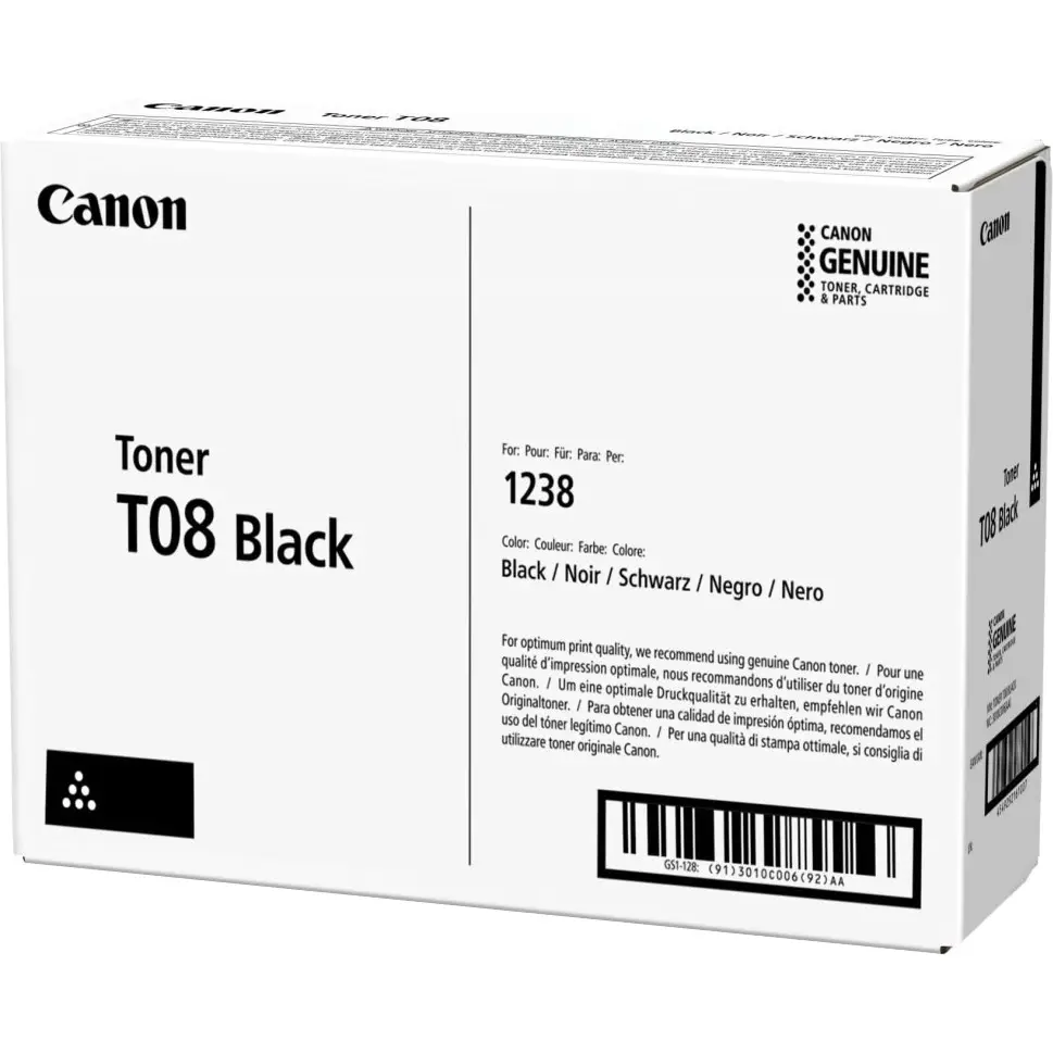 Тонер для лазерного принтера CANON T08 Black (3010C006) PI