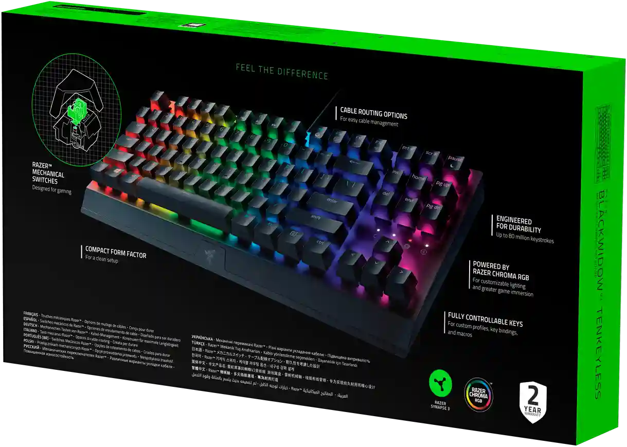 Клавиатура игровая RAZER Blackwidow V3 TKL (RZ03-03490700-R3R1)