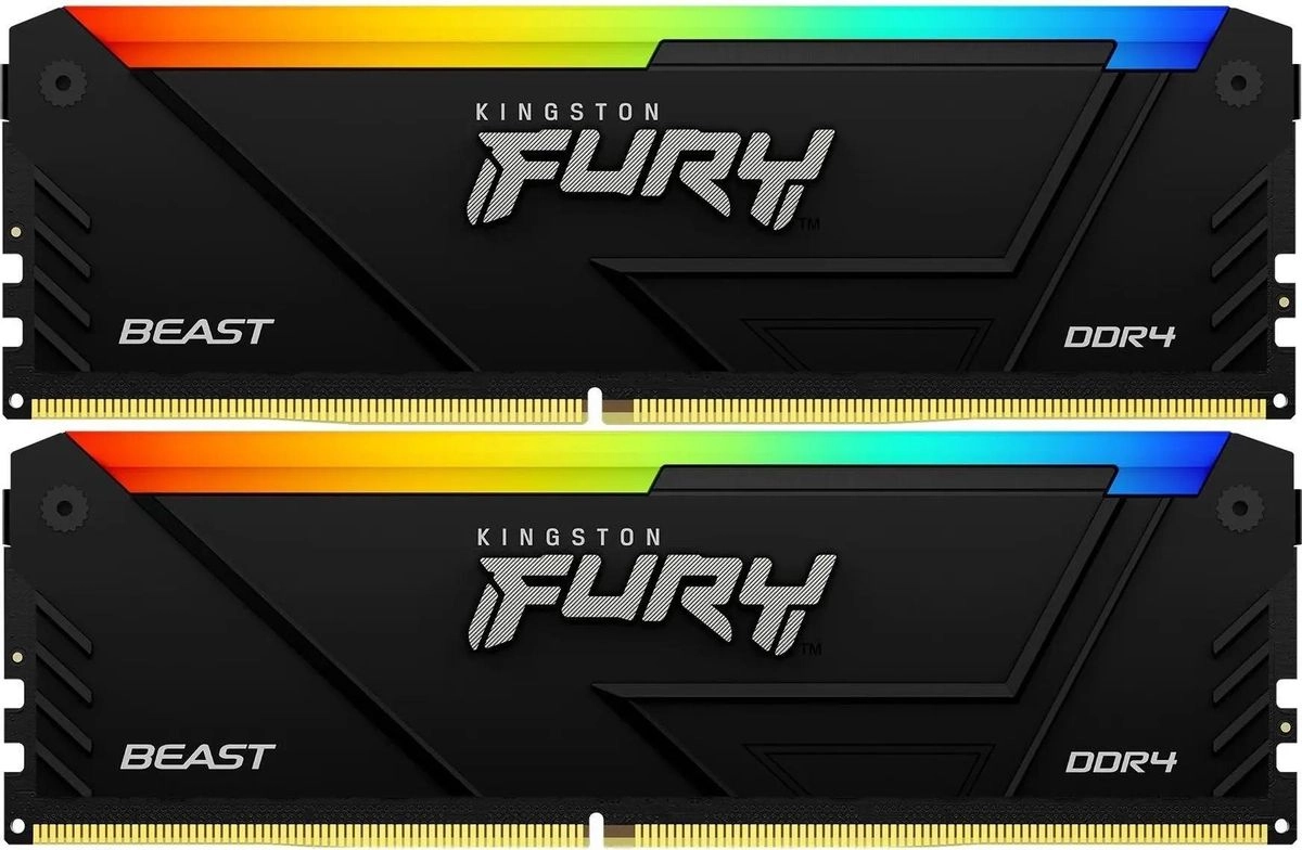 Оперативная память KINGSTON FURY Beast RGB DIMM DDR4 16GB (2x8GB) 2666 MHz (KF426C16BB2AK2/16)