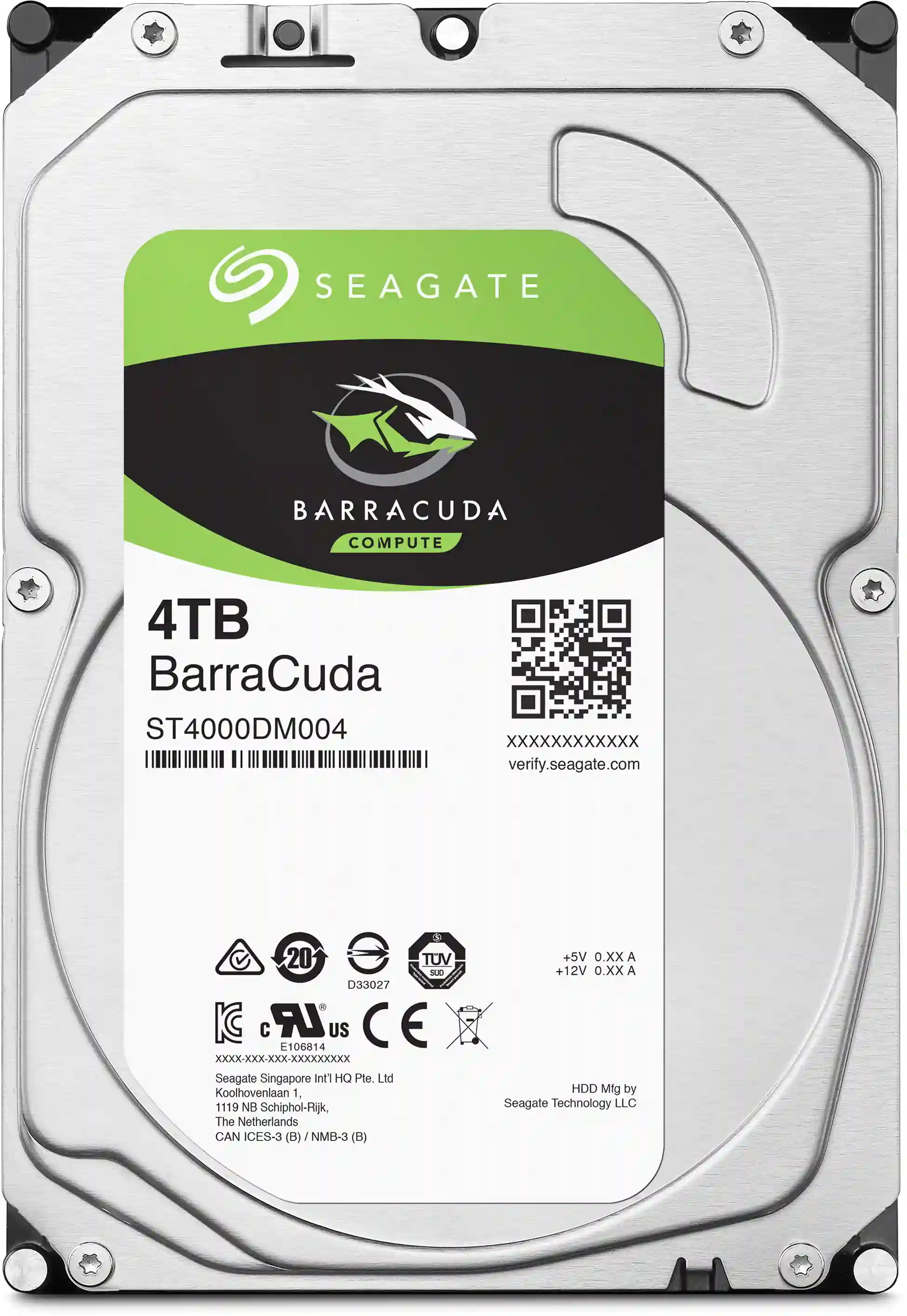 Внутренний HDD диск SEAGATE Barracuda 4TB, SATA3, 3.5" (ST4000DM004)