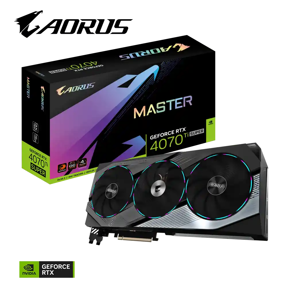 Видеокарта GIGABYTE AORUS GeForce RTX 4070 Ti Super Master 16Gb (GV-N407TSAORUS M-16GD) PI