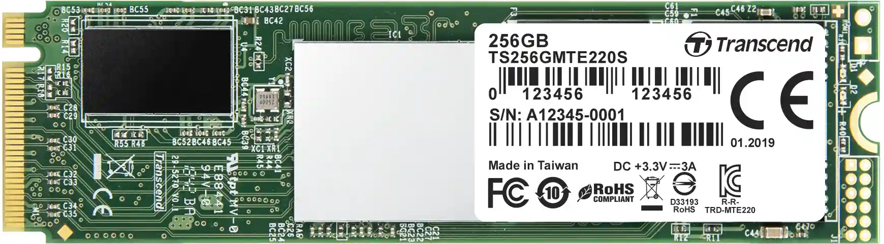 Внутренний SSD диск TRANSCEND MTE220S 256GB, M.2 (TS256GMTE220S)