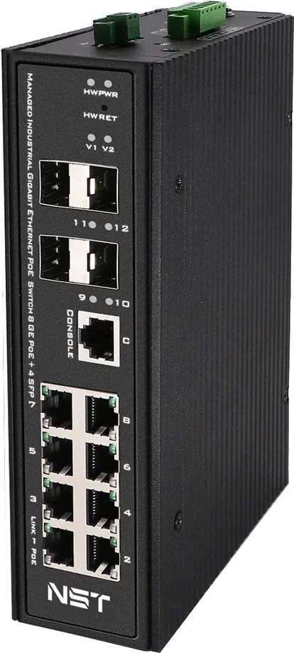 PoE-коммутатор управляемый NST Gigabit Ethernet L2+ (NS-SW-8G4G-PL/IM)