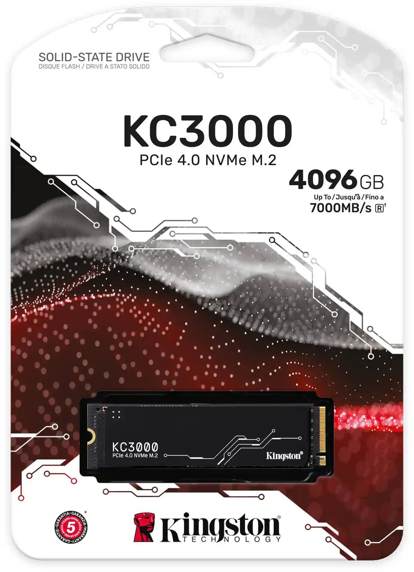 Внутренний SSD диск KINGSTON KC3000 4TB, M.2 (SKC3000D/4096G)