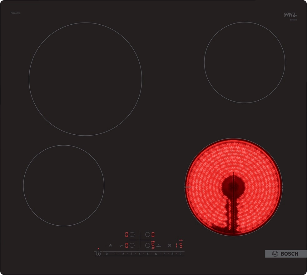Встраиваемая электрическая панель BOSCH PKE611FP2E Serie 6