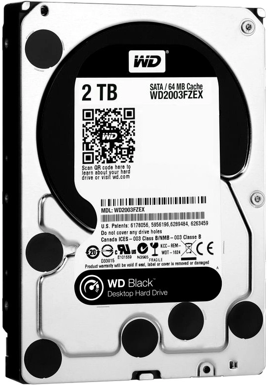 Внутренний HDD диск WD Caviar Black 2TB, SATA3, 3.5