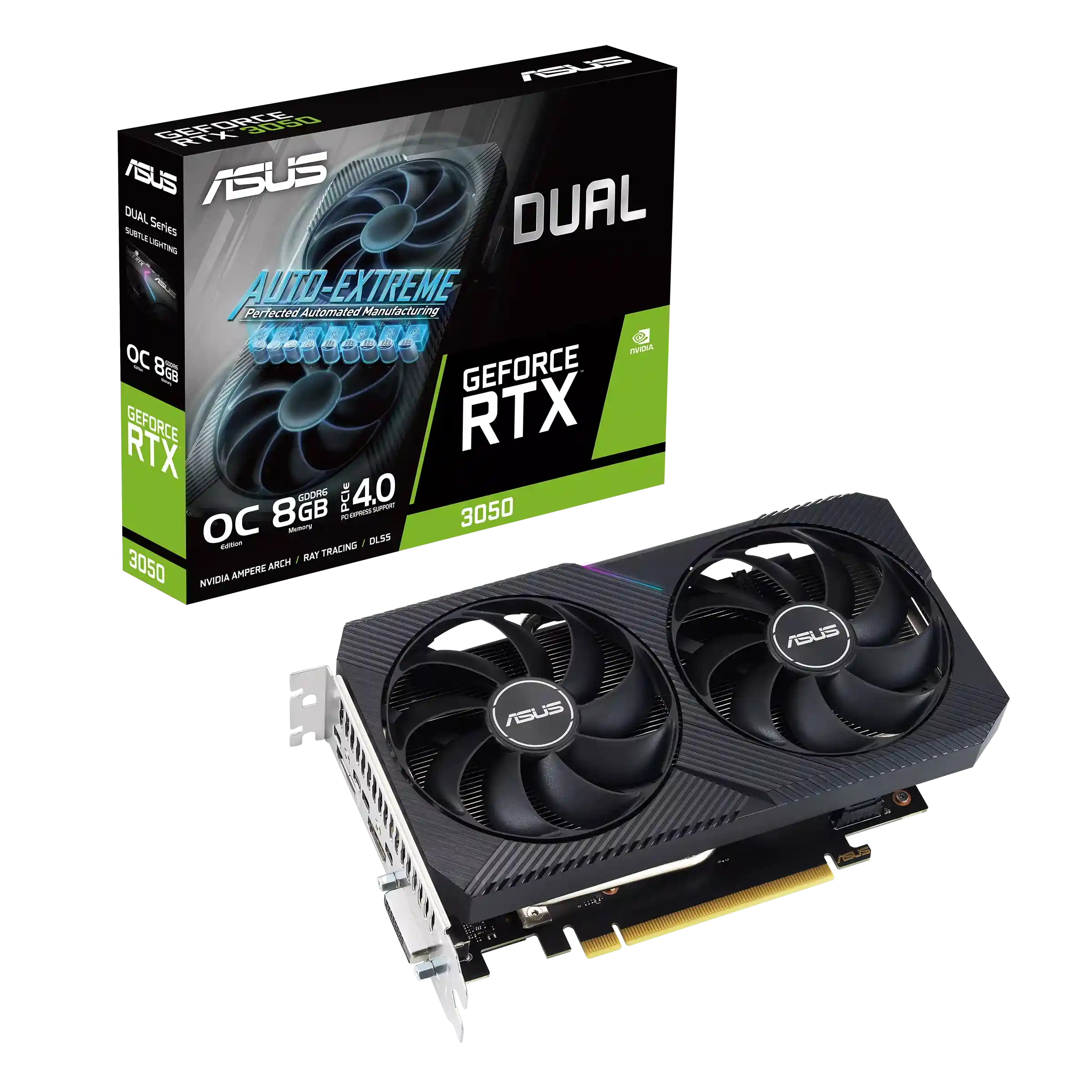 Видеокарта ASUS GeForce DUAL RTX 3050 V2 OC 8GB (90YV0GH6-M0NA00)