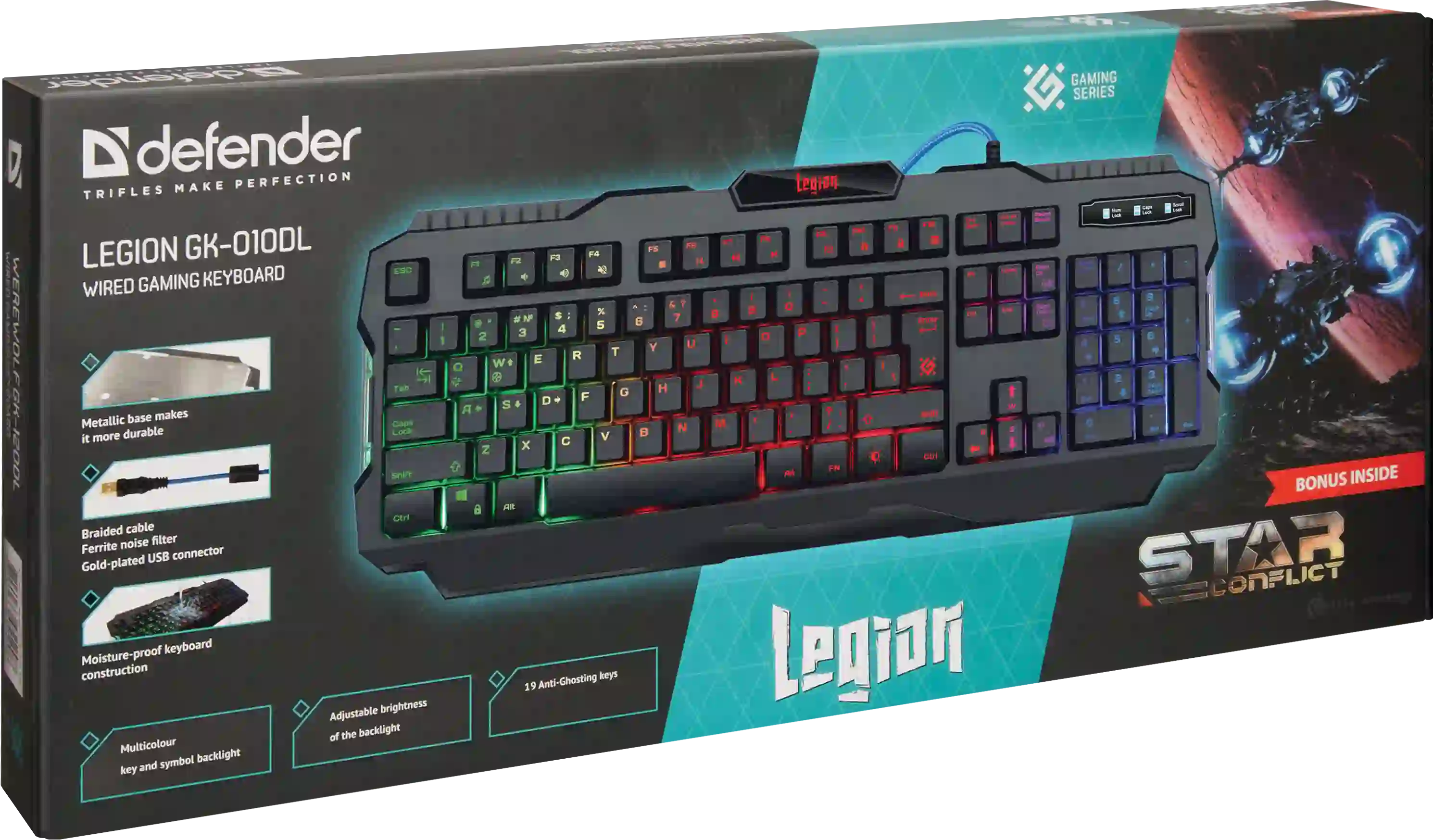 Клавиатура игровая DEFENDER Legion GK-010DL (45010)