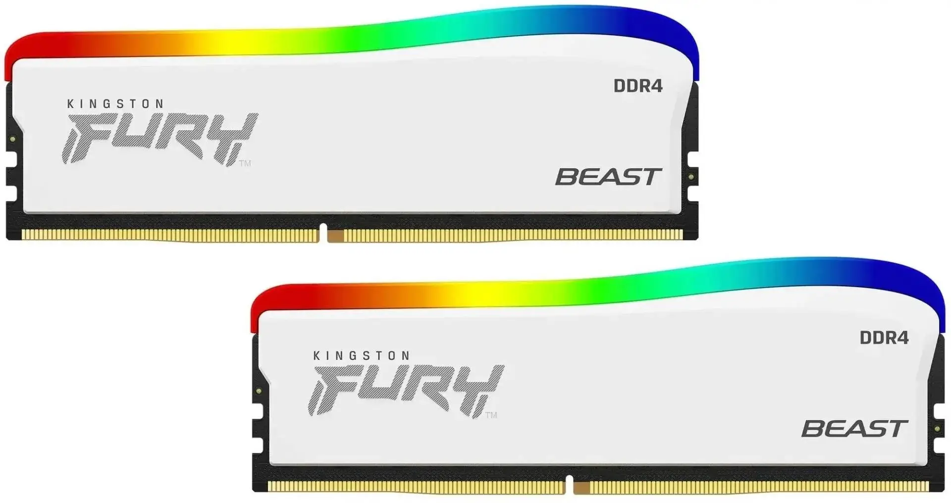 Оперативная память KINGSTON FURY Beast White RGB DIMM DDR4 32Gb (2x16Gb) 3600 MHz (KF436C18BWAK2/32)