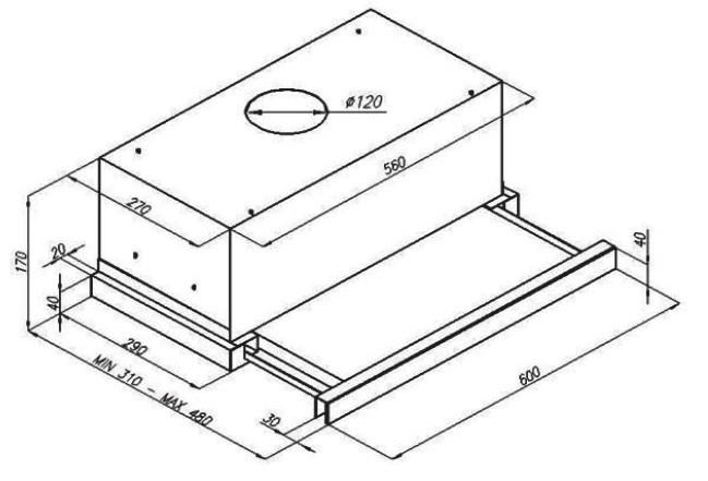 Встраиваемая вытяжка KUPPERSBERG SLIMLUX IV 60 X