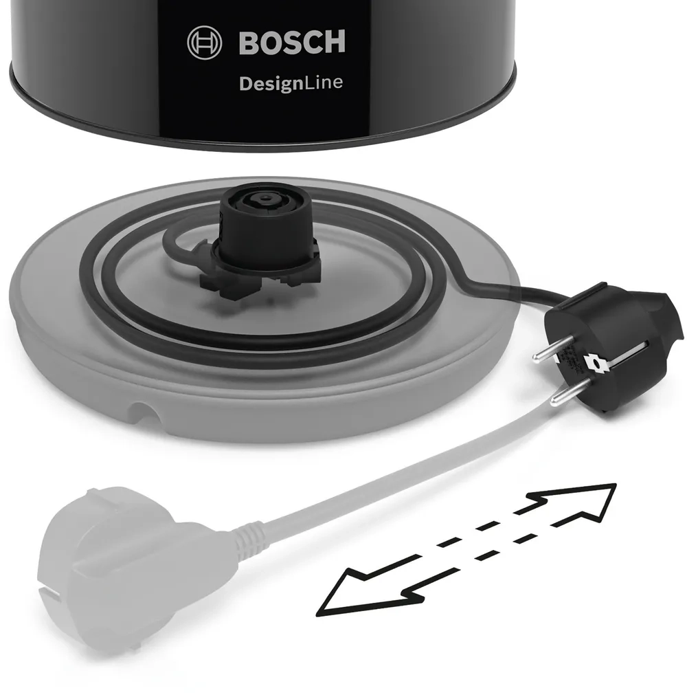 Чайник электрический BOSCH TWK3P423, черный