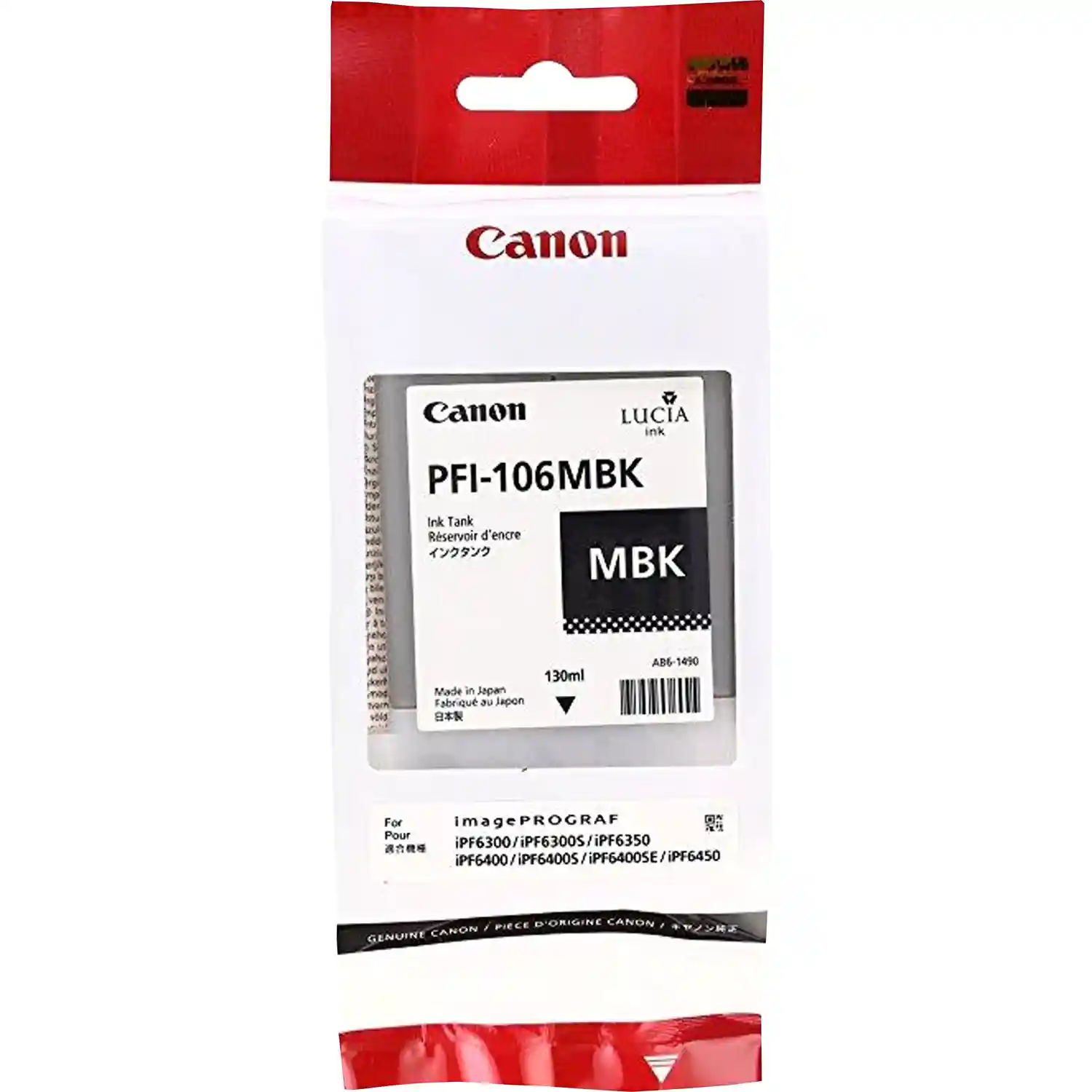 Картридж для струйного принтера CANON PFI-106MBK Matte Black (6620B001)