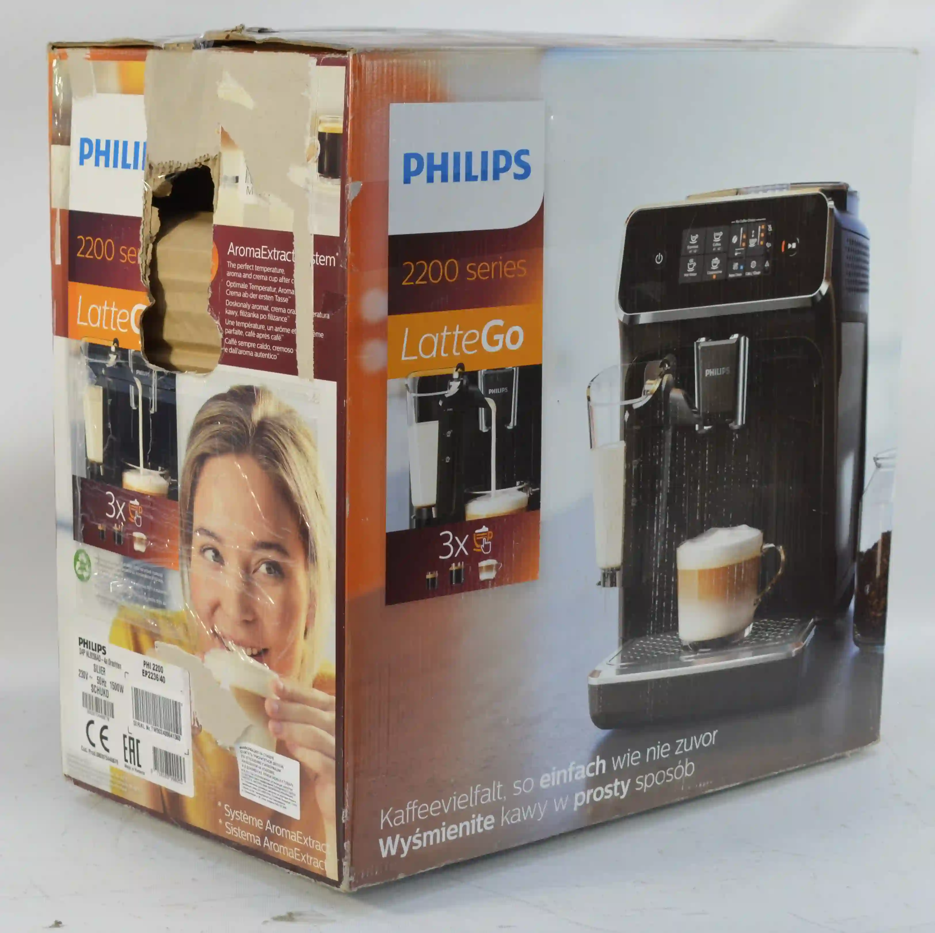 Кофемашина PHILIPS EP2236/40, серебристый/черный k5 000005146