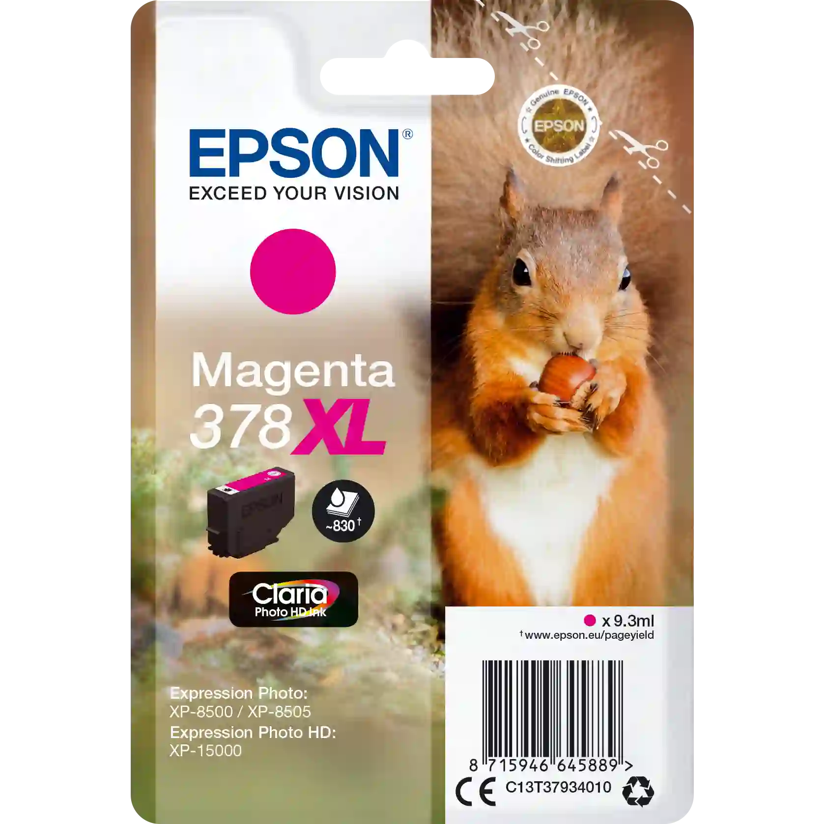 Картридж для струйного принтера EPSON 378XL Magenta (C13T37934020) PI