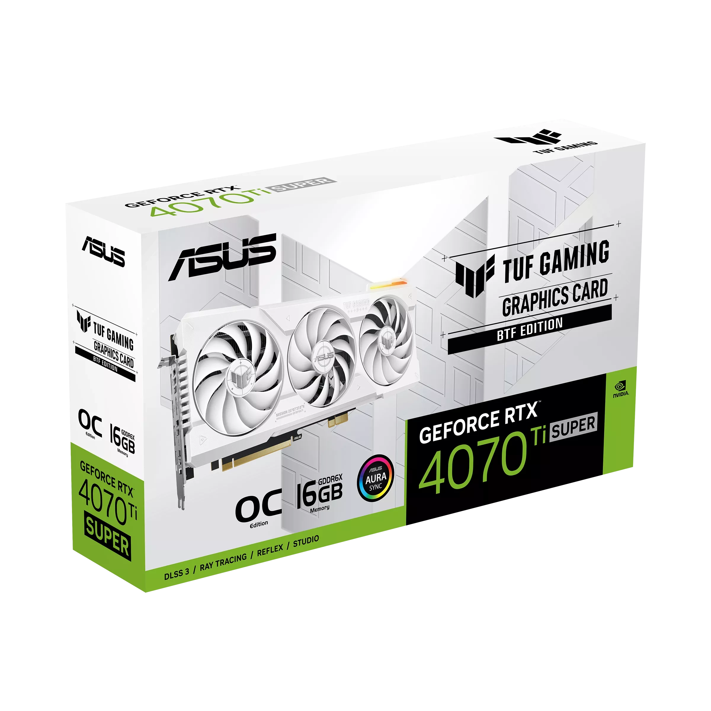 Видеокарта ASUS TUF GeForce RTX 4070 Ti Super BTF White OC 16Gb (90YV0KI0-M0NA00)