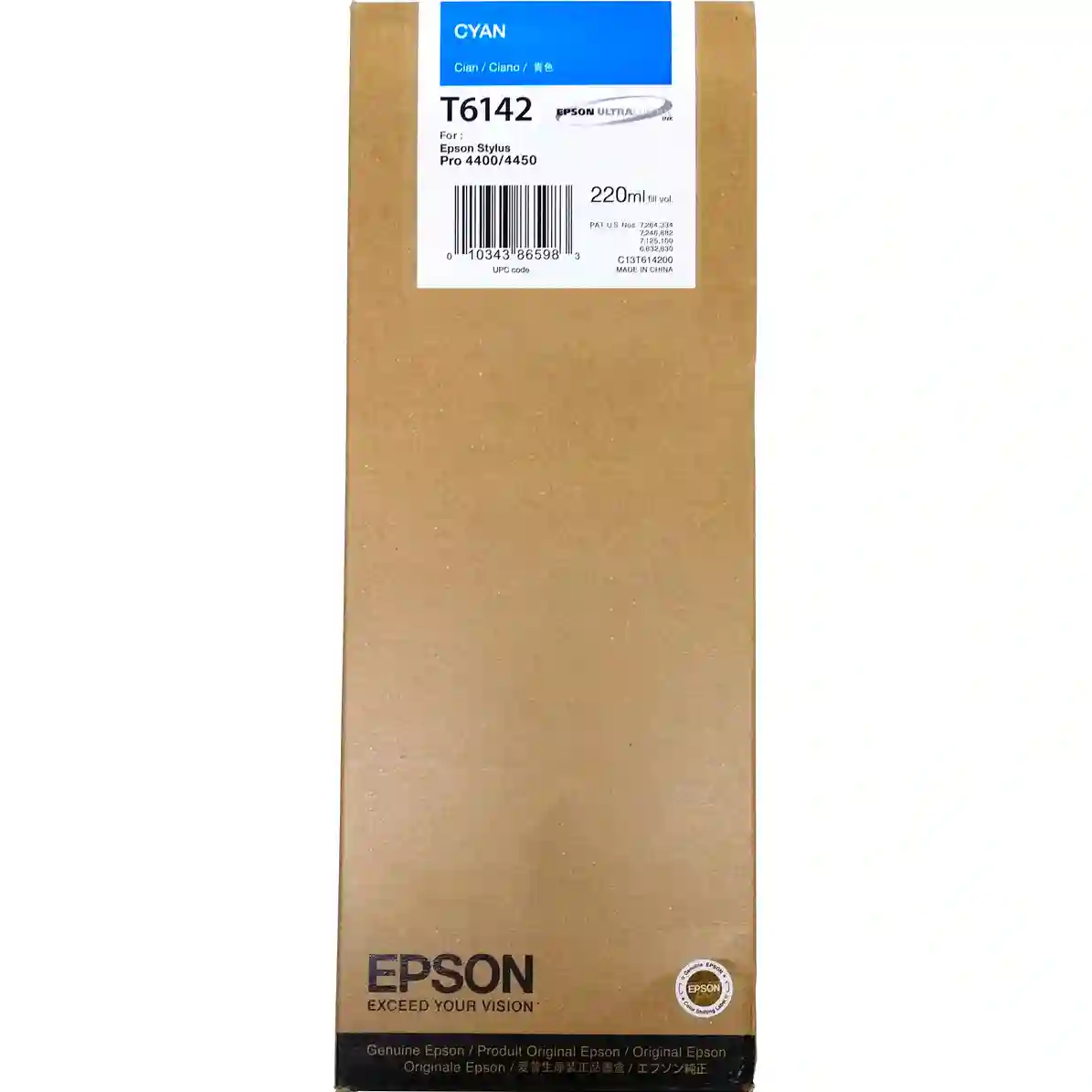 Картридж для струйного принтера EPSON T6142 Cyan  (C13T614200)