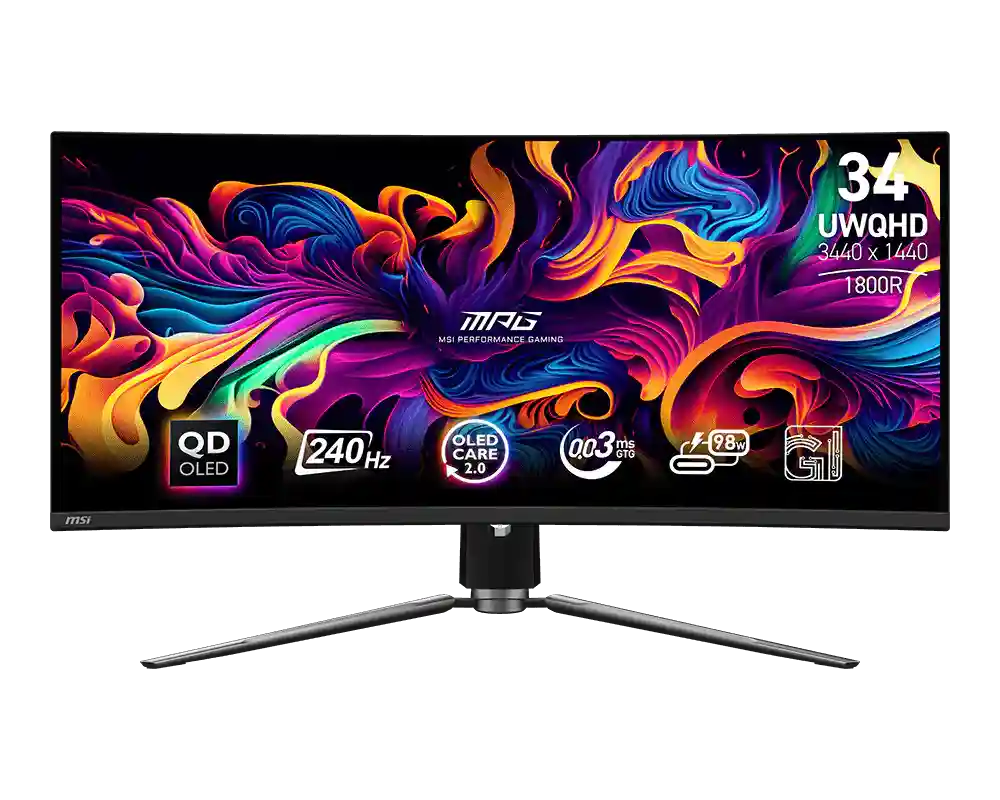 

Монитор MSI MPG 341CQPX QD-OLED 34.18" (9S6-3DD04T-036), Чёрный