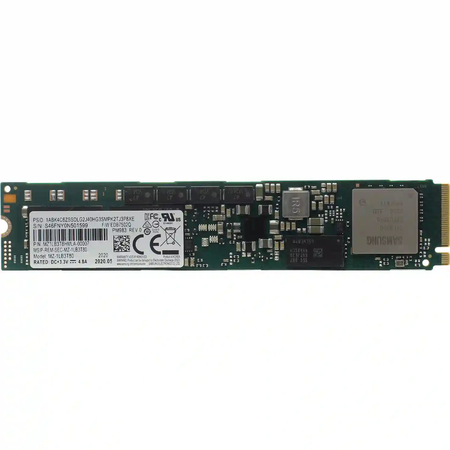 Внутренний SSD диск SAMSUNG PM983, 3840GB, M.2 (MZ1LB3T8HMLA-00007)