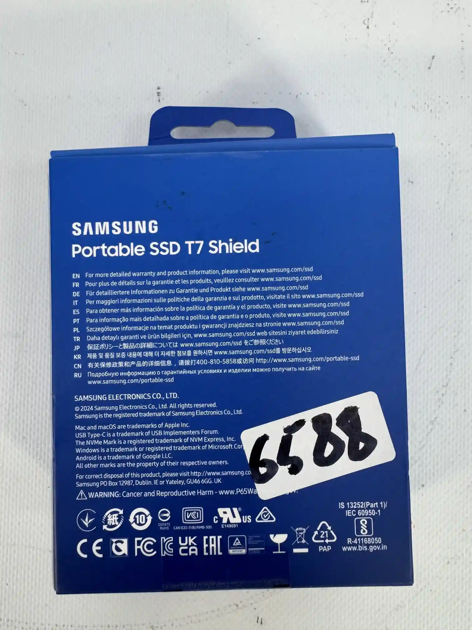 Внешний SSD диск SAMSUNG T7 Shield 1TB Beige (MU-PE1T0K/WW) k5 000006588