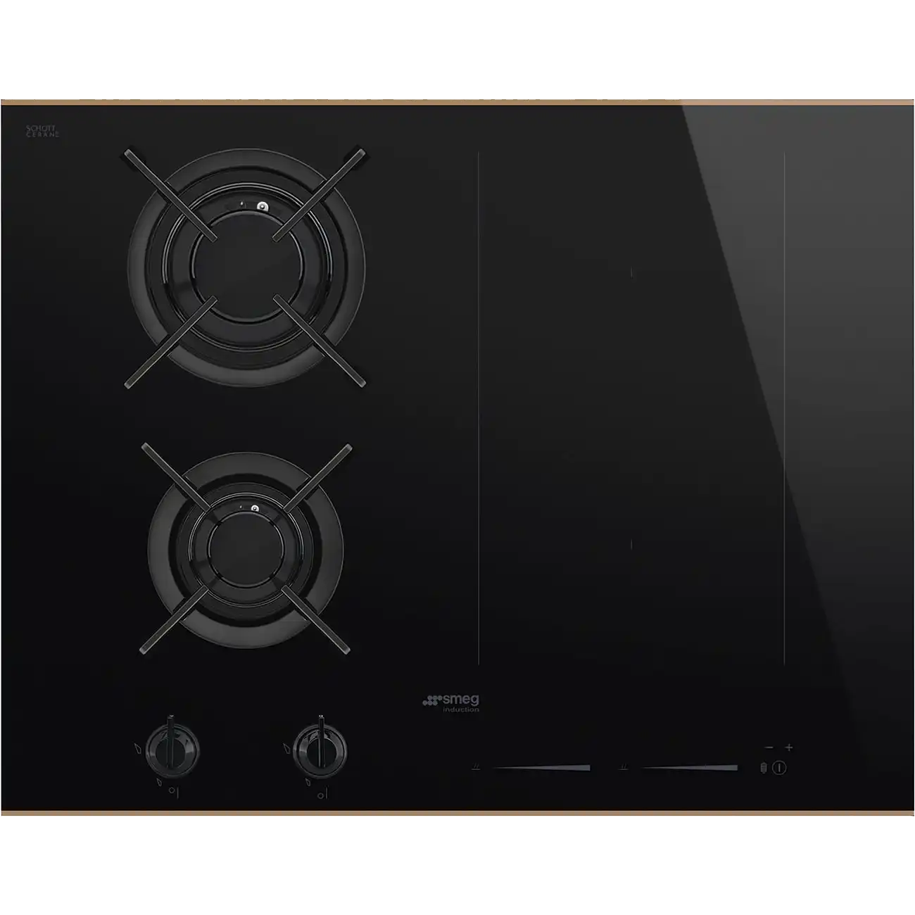 

Встраиваемая комбинированная панель SMEG PM6643R, Чёрный