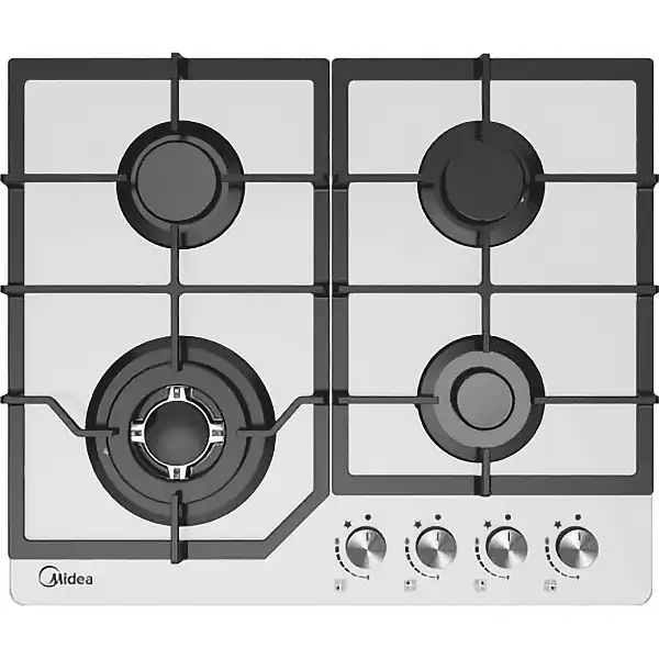 Встраиваемая газовая панель MIDEA MG645TGW, белое стекло стакан 450 мл стекло 6 шт cristal d arques ultime n4315