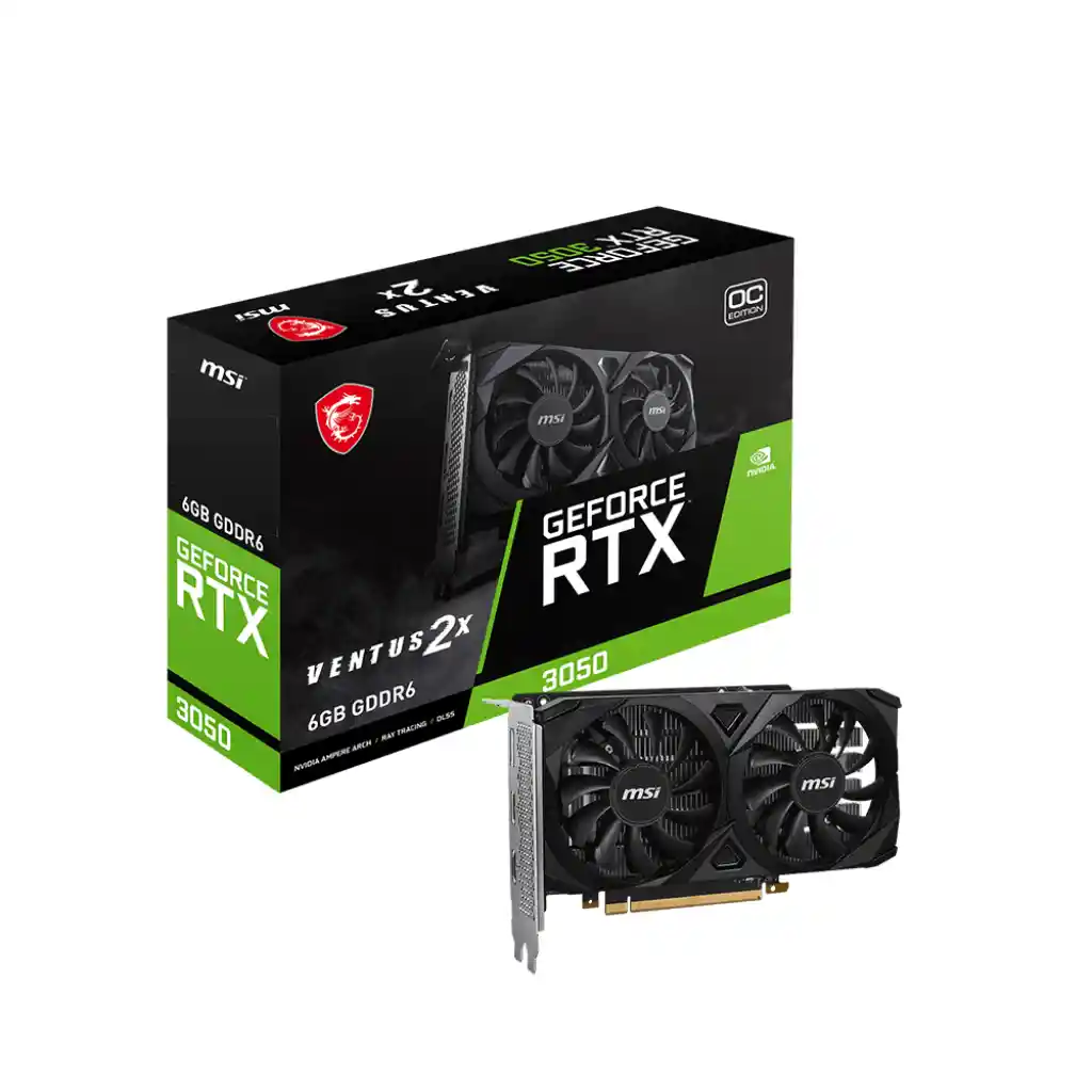 Видеокарта MSI GeForce RTX 3050 Ventus 2X E 6G OC