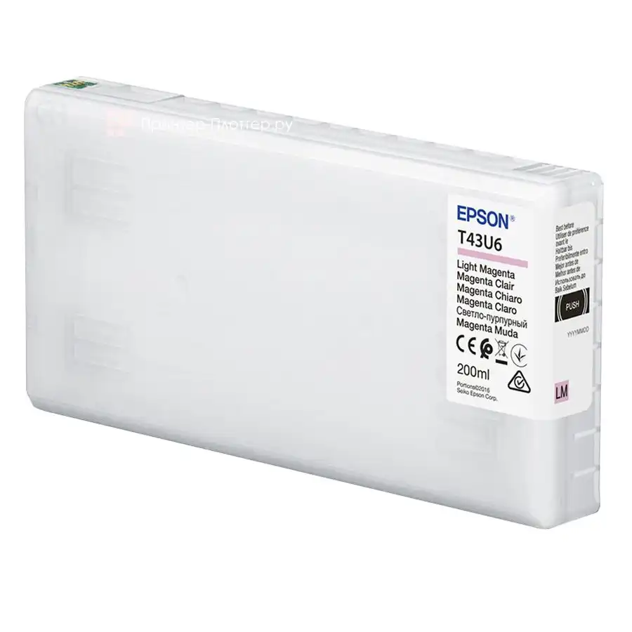 Картридж для струйного принтера EPSON T43U Light Magenta (C13T43U640) зеркало для ванной light led с подсветкой 50x60 см белый