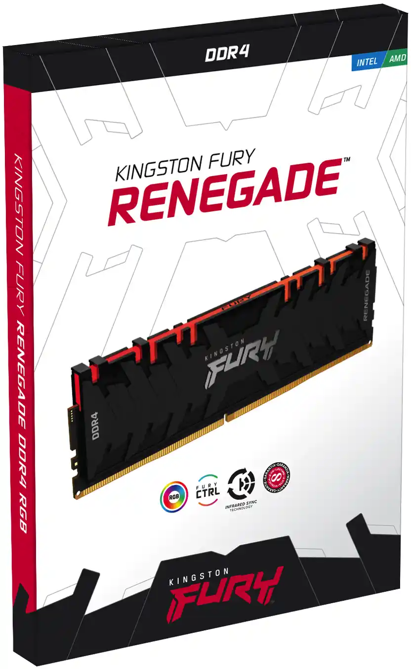 Оперативная память KINGSTON FURY Renegade RGB DIMM DDR4 8GB 3200 MHz (KF432C16RBA/8)