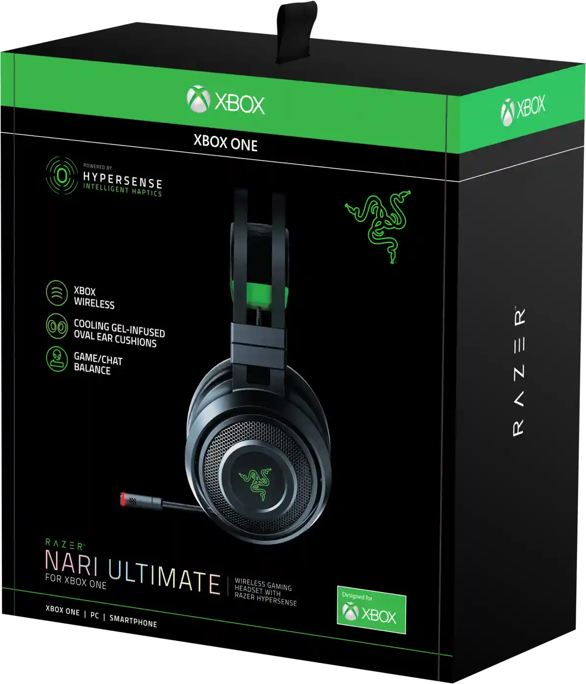 Гарнитура игровая RAZER Nari Ultimate for Xbox One Black/Green (RZ04-02910100-R3M1)