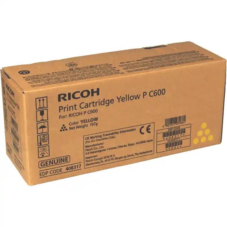 Картридж для лазерного принтера RICOH P C600 Yellow (408317)