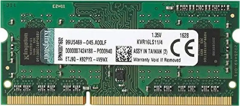 Оперативная память KINGSTON SODIMM DDR3L 4GB 1600MHz (KVR16LS11/4WP)