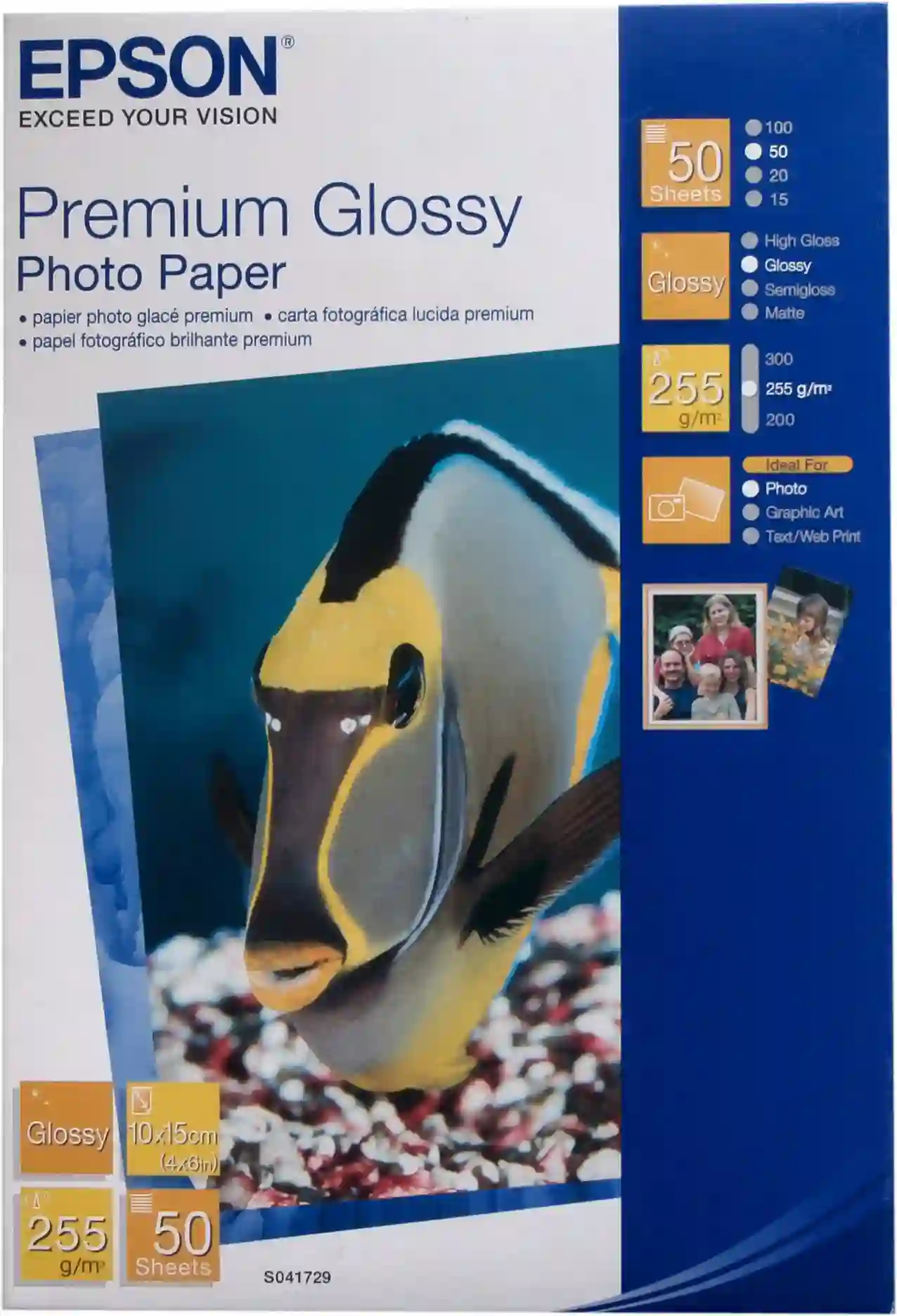 Фотобумага EPSON Premium Glossy Photo Paper100x150 (C13S041729)