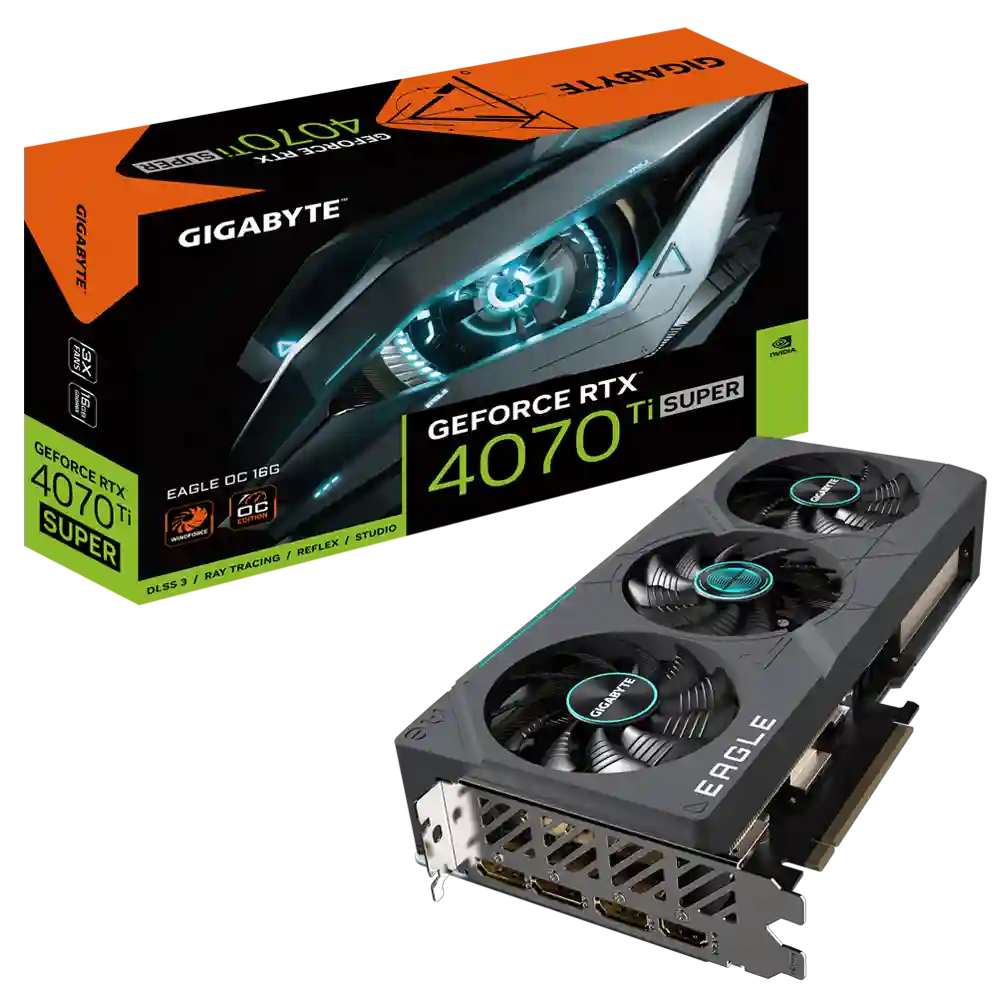 Видеокарта GIGABYTE GeForce RTX 4070 Ti Super Eagle OC 16Gb (GV-N407TSEAGLE OC-16GD)